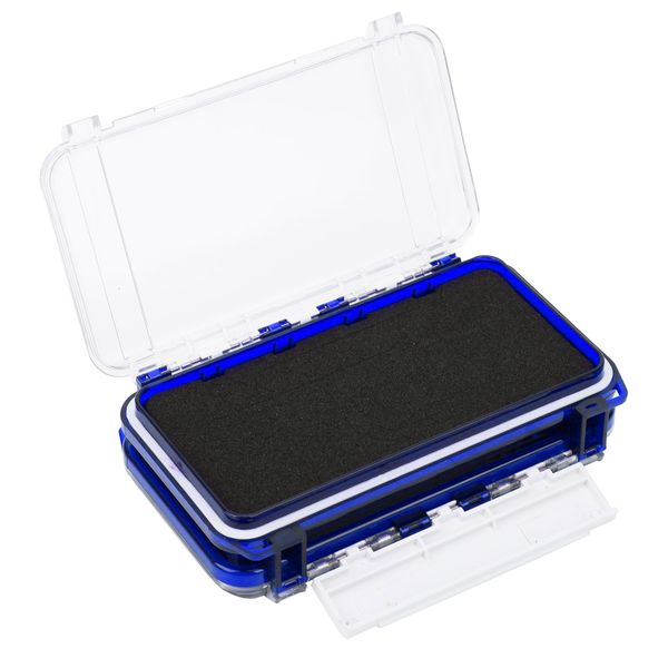 Transparent Blue Double-Sided Tackle Box
