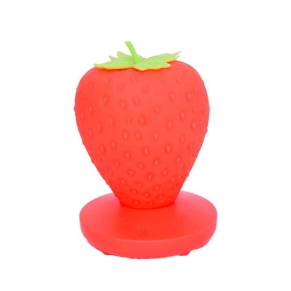 Creative strawberry style table lamps + USB battery + LED touch switch wit