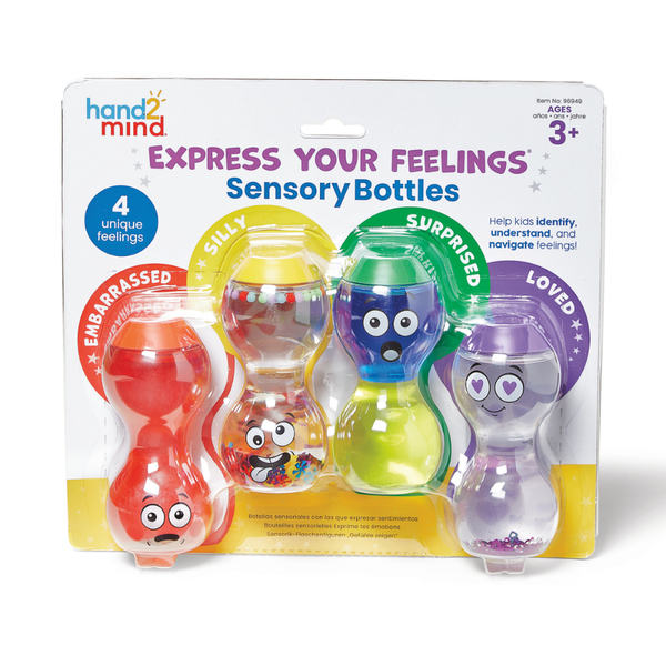 Hand2Mind - Express Your Feelings Sensory Bottles Four Emotions