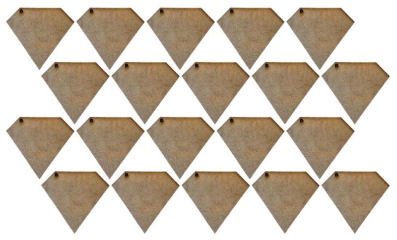 MDF Diamond Shape Keyring Blanks 7cm with 3mm Hole (3mm Blonde MDF)