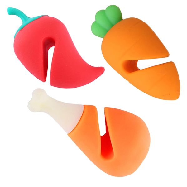 Home Kitchen Silicone Heat Resistant Pot Lid Lifter Set of 3 - 6cm
