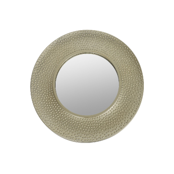 Kitro Tashie Gold Plastic Round Frame Mirror 28 cm x 28 cm