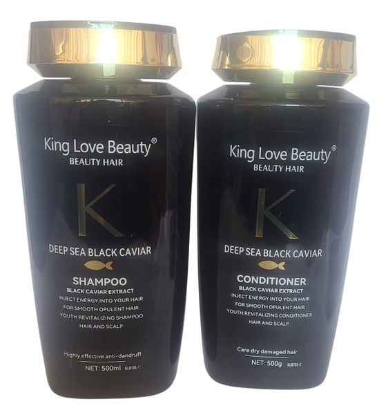 Deep Sea Black Caviar Shampoo &amp; Conditioner - Black Love Beauty - Dry Hair