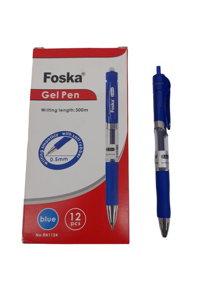 Foska Gel Pen RH1124 Blue - Box of 12