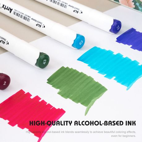 Double-sided Marker Pens ARRTX Oros, 24 Colours, red tone shade