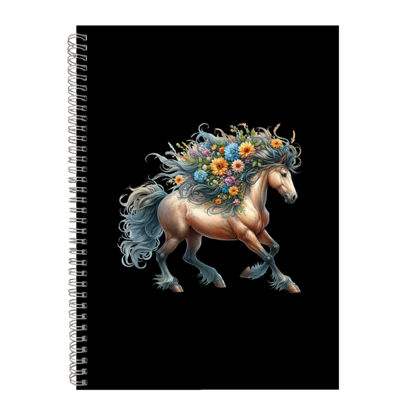 Floral Boho Horse Gift Writing Book Notepad Notebook A4 503 11