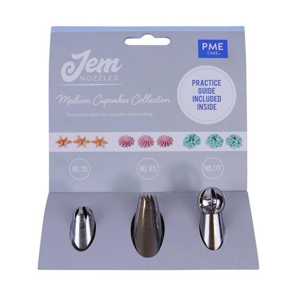 PME JEM Icing Tip Nozzles Cake Decorating Medium Cupcake Collection