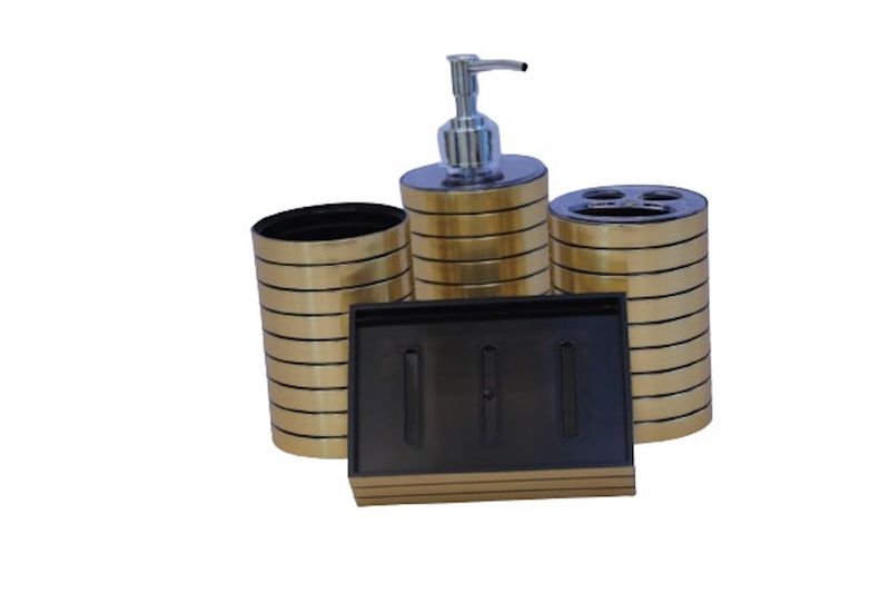 Zamudi 4 Piece Tumbler, Soap Dish and Dispenser Set