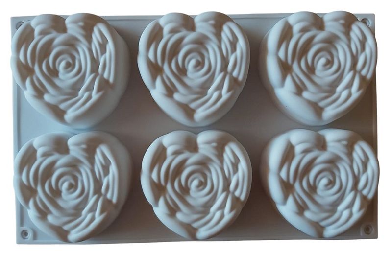 Rosy Hearts Mousse/Cake/Soap Mould