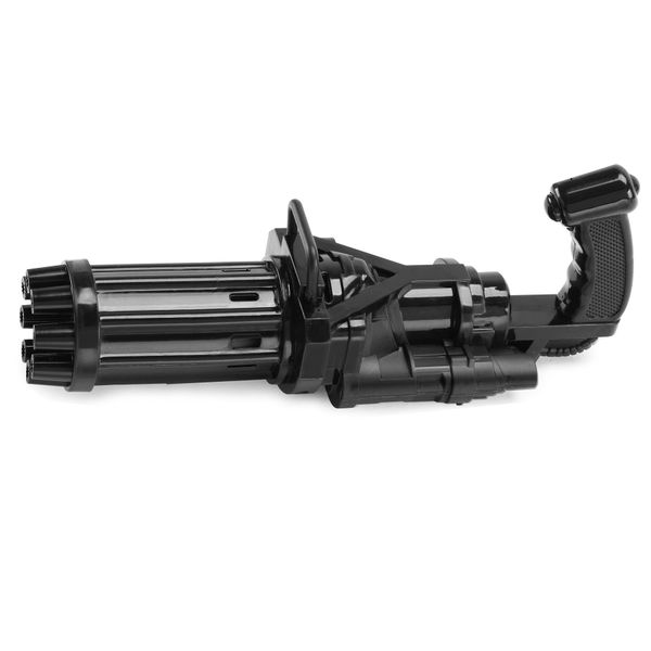 JB LUXX 20cm 8 HOLE Gatling Electric Bubble Gun Machine - Black Gun