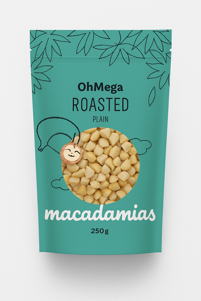 Ohmega Macadamia Nuts Roasted 250g