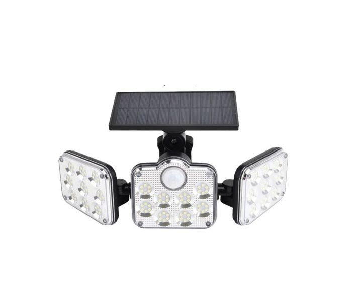 Three-Head Outdoor Solar Sensor LED Light