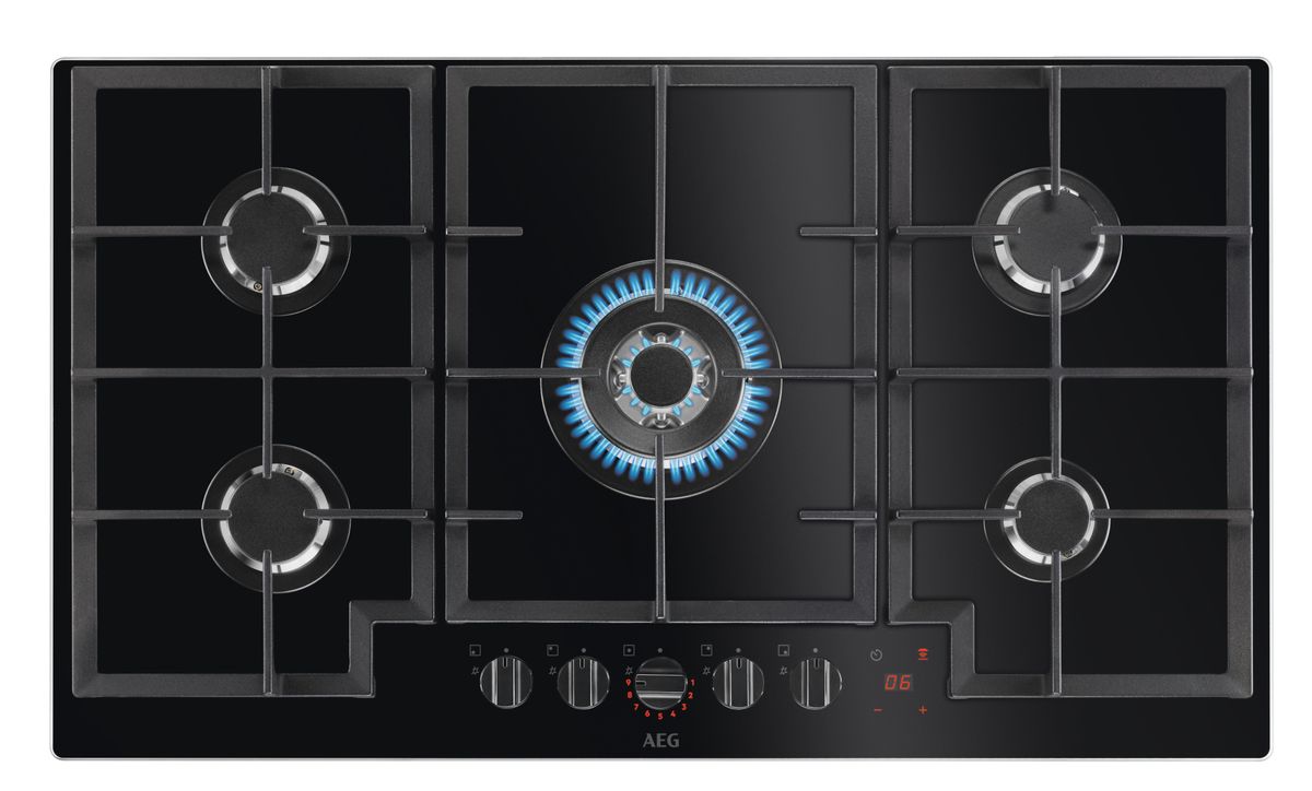 AEG 90cm 8000 Series builtin gas hob with 5 cooking zones Shop Today