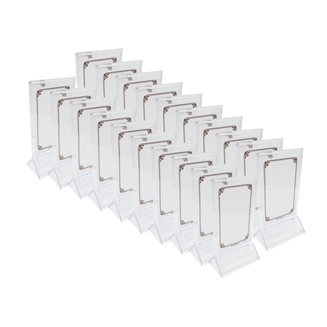 Bestby - Vertical Double-Sided Table Display Holder Menu Stand
