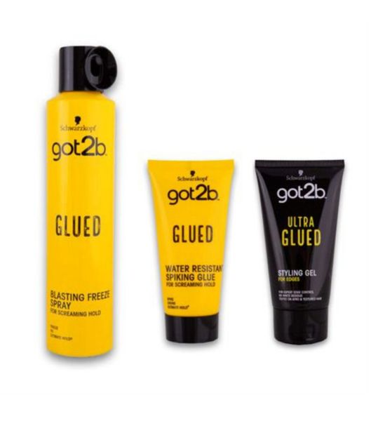 Got2b Glued- Spray, Styling Gel for Edges and Water Resistant Spiking Glue