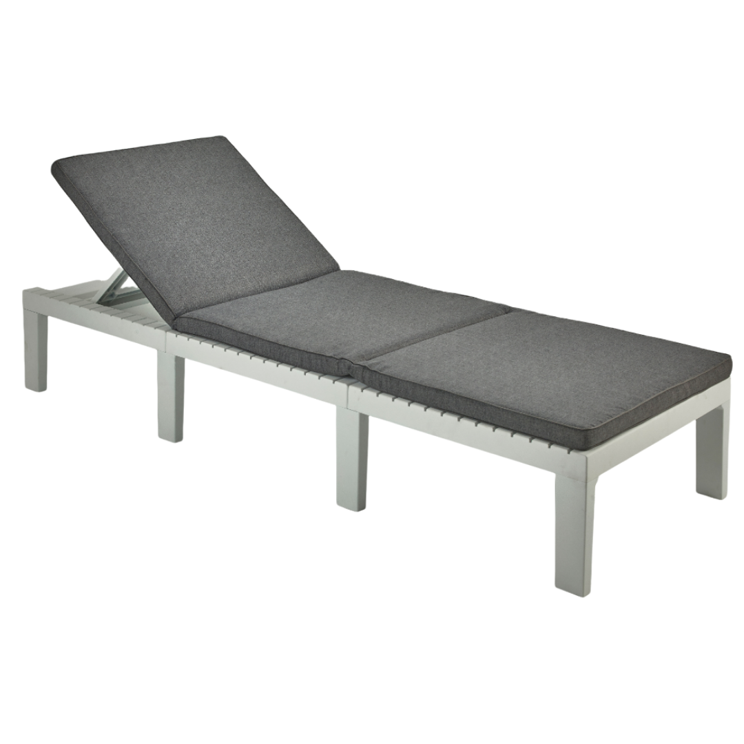 Haiti Sun Lounger White with Cushion Shop Today. Get it Tomorrow