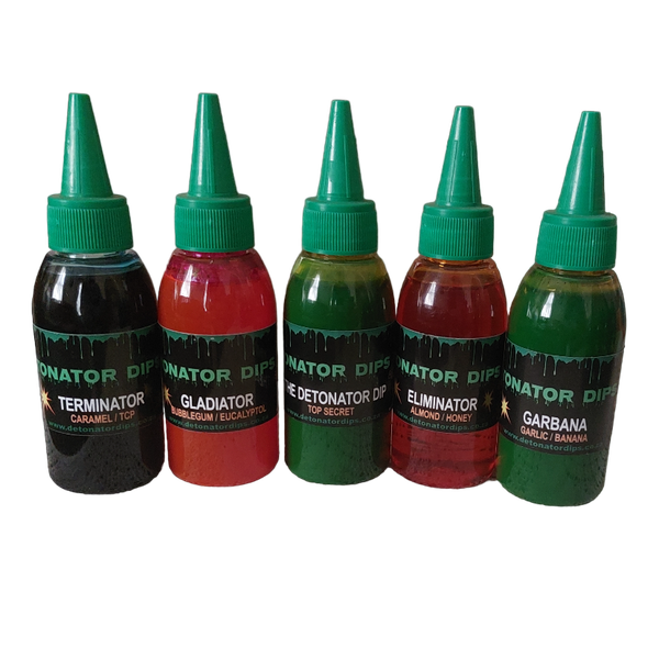 Detonator Dips Combo - 5 Bottles of Various 100ml Bol Dips