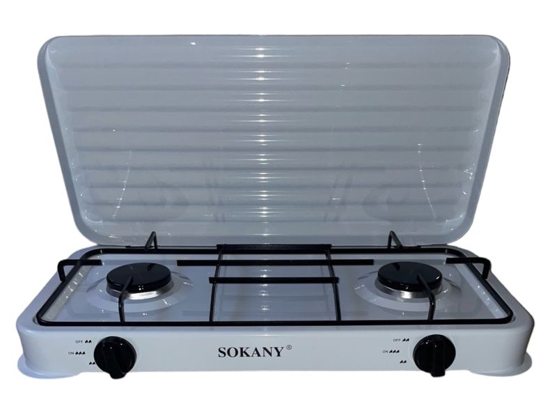 Sokany - 2 Plate Gas Stove with Cover