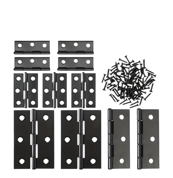 10 Mini Stainless Steel 2" Swing Cabinet Door Hinges with Screws