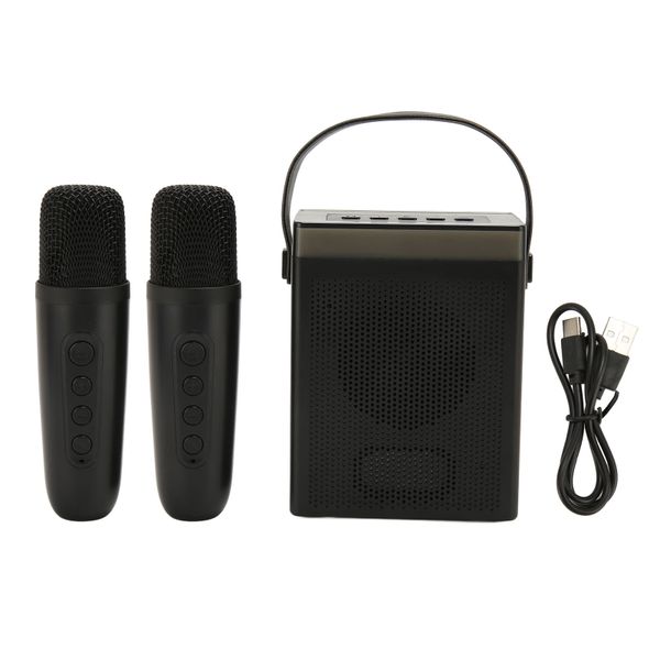Karaoke Machine Multifunction RGB Lighting Portable Bluetooth Speaker Black