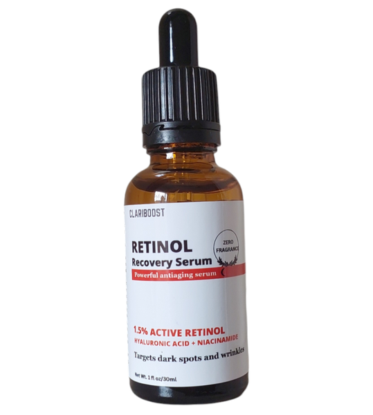 Clariboost 1.5% Retinol Serum with Hyaluronic acid and Niacinamide-30mls