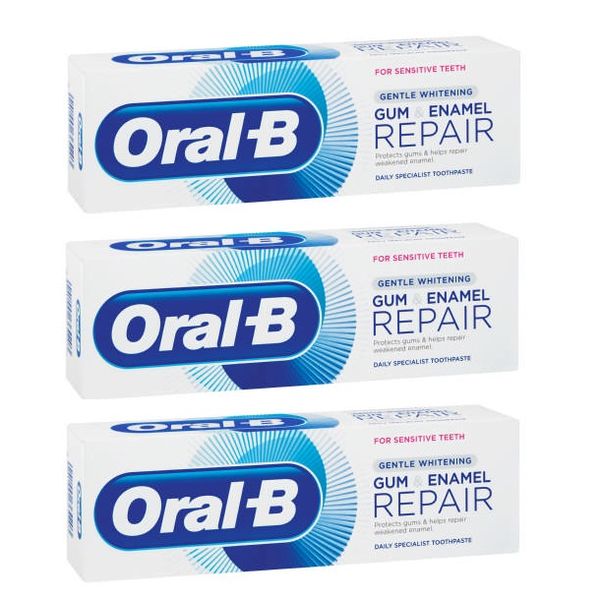 Oral-B - Gum &amp; Enamel Repair - Gentle Whitening Toothpaste (3 x 75ml)