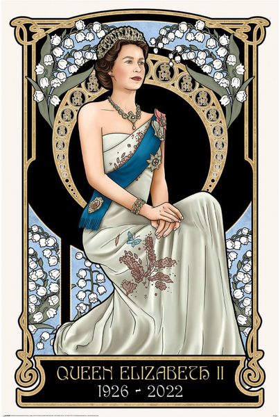 Art Nouveau (Queen Elizabeth II 1926 - 2022) Poster