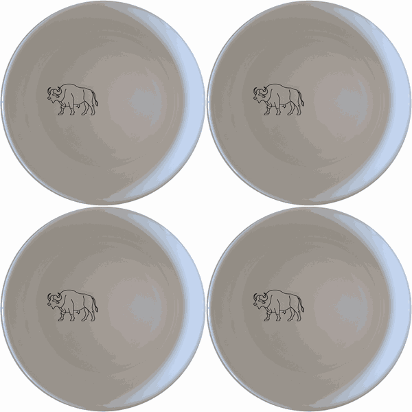 Silhouette Big Five African Buffalo Bowl Set of 4 - Range 4