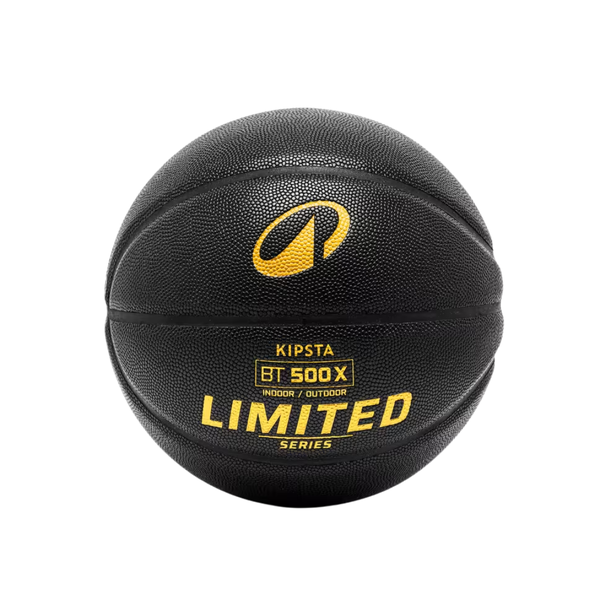 Kipsta Size 7 Basketball BT500 Grip - Black/Gold