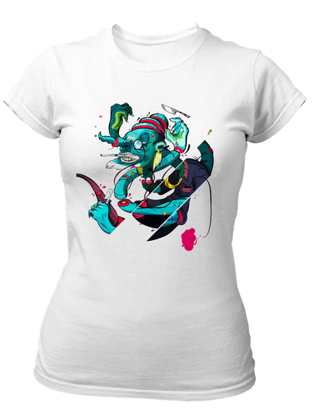 PepperSt Ladies White T-Shirt - Crazy Hobo
