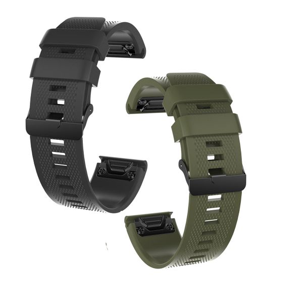 Garmin FENIX8/7 PRO /6/5 silicone strap with black buckle 26mm