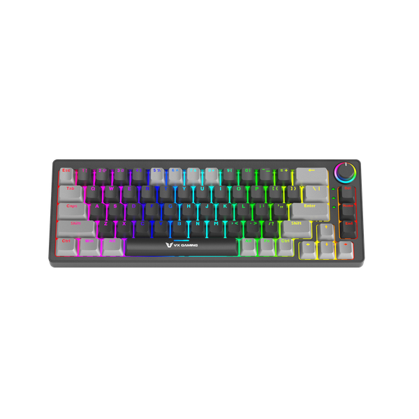 VX Gaming Sun-Wukong RGB Hot Swappable Mechanical Keyboard - Grey/Black