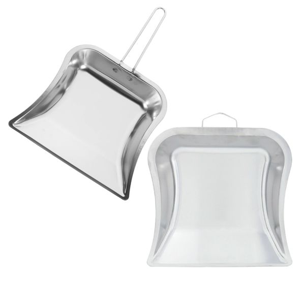 Home Stainless Steel Handheld Garbage Cleaning Dustpan Set Of 2