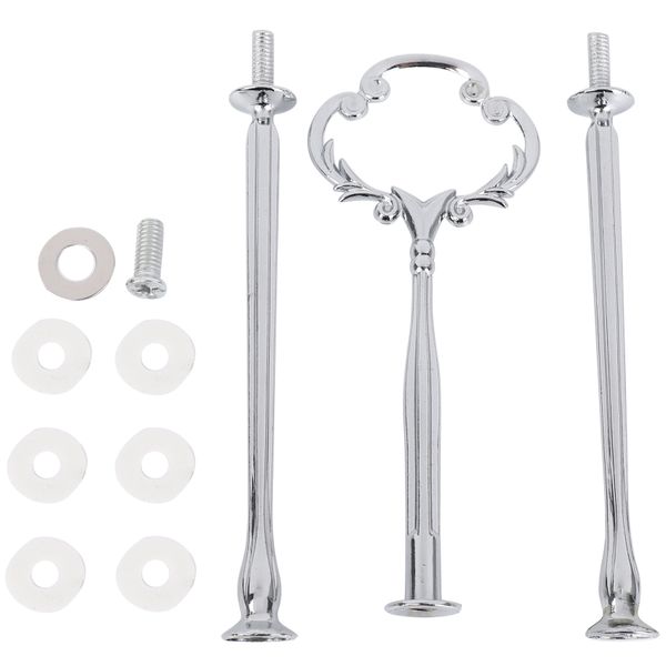 1Set 2 3 Tier Cake Plate Stand Ornate Victoriana Silver 1 Sets