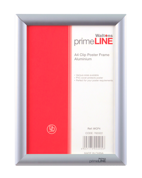 Primeline A4 Clip Poster Frame Aluminium Econo