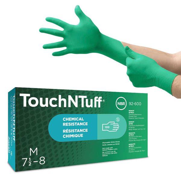 Ansell Disposable Touch n Tuff P/Free Grn Smooth nitrile Glove