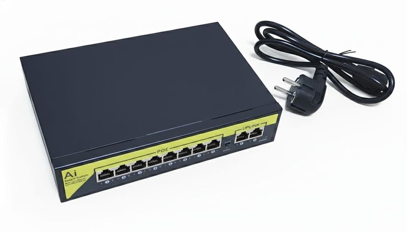 Ai Smart 10-Port (8 PoE + 2 Uplink) 10/100Mbps Active PoE Network Switch