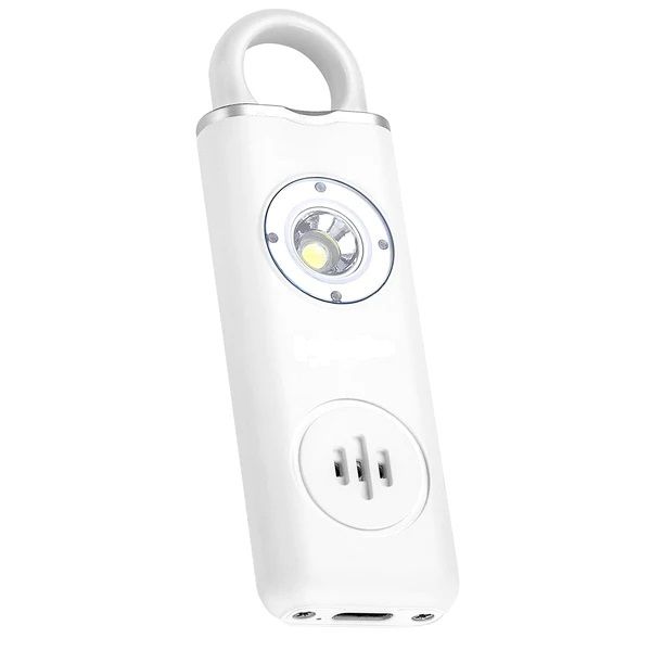 Self Defence Key Ring with LED Torch, Strobe Light &amp; 130db Siren - Black