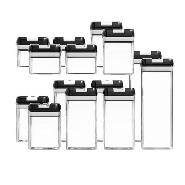 Air-Tight Sealed Food Storage Container Set - Black