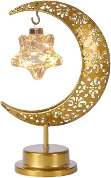 Star Battery Operated Moon Shaped LED Light Warm White