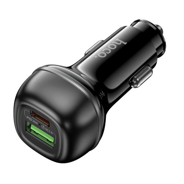 Hoco 30W Dual-Port PD&amp; QC3.0 Car Charger,Fast Charging for Phones &amp; Tablets