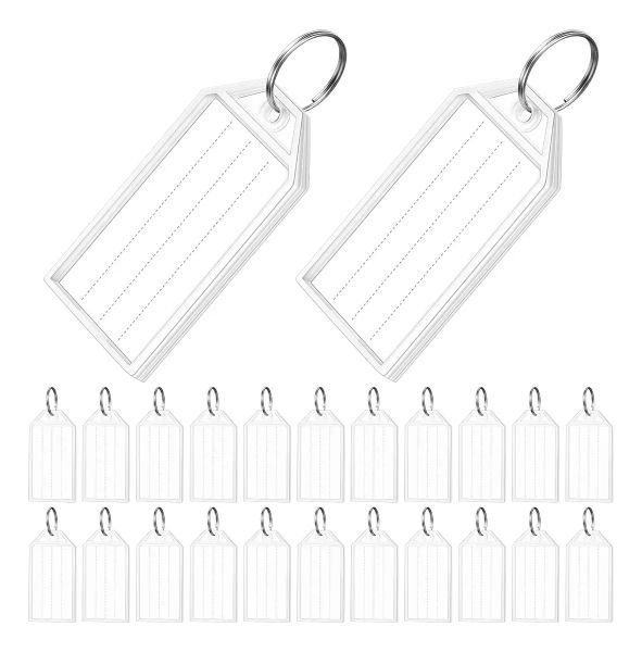Key Identifier Keyring Tag Holder Colours White - 100 Piece