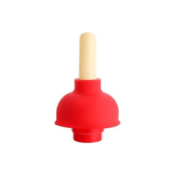 Bottle Food-Grade Wine Stopper, Red Minimalist Style