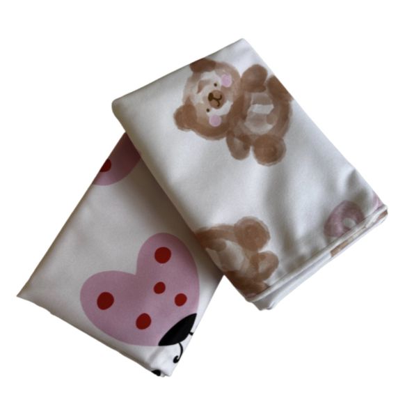 Microfibre Baby Hooded Towels 2 Pack - Teddy/Lady Bug BA6543