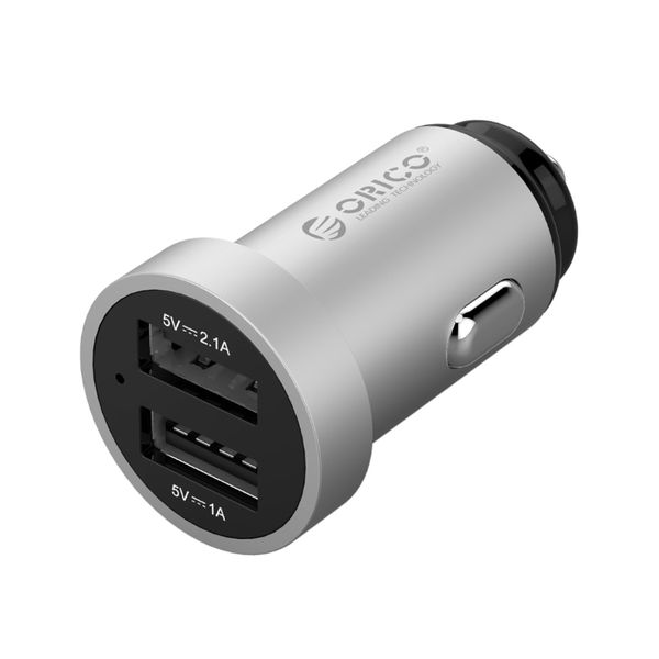 Orico Dual Port Mini USB Car Charger – Silver