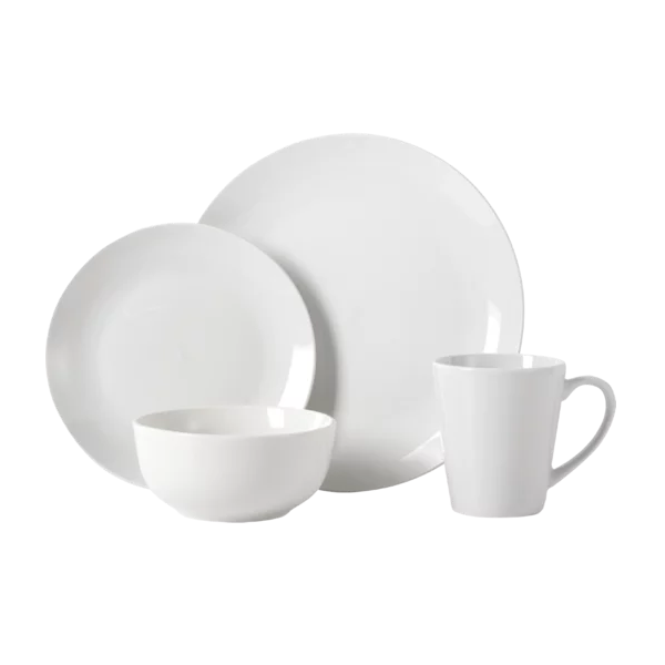 Kitro White Porcelain Dinnerware Set