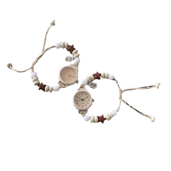 Dopamine Small Literary ins Simple Watch-2 Pieces