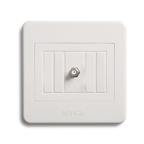 Space TV Wall Plate Cover Kit 1x F Connector, 2x Blank