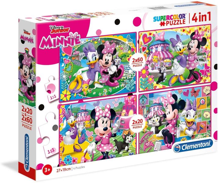 Clementoni 2X20+2X60 Piece Puzzle Minnie Happy Helper