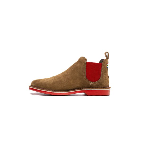 Veldskoen Chelsea Boot Handmade With Genuine Leather (Red Sole)